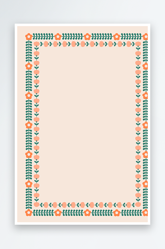 创意矢量花卉边框元素-众图网