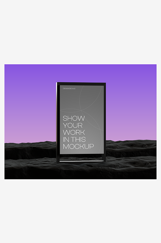 广告牌户外样机模板应用-众图网