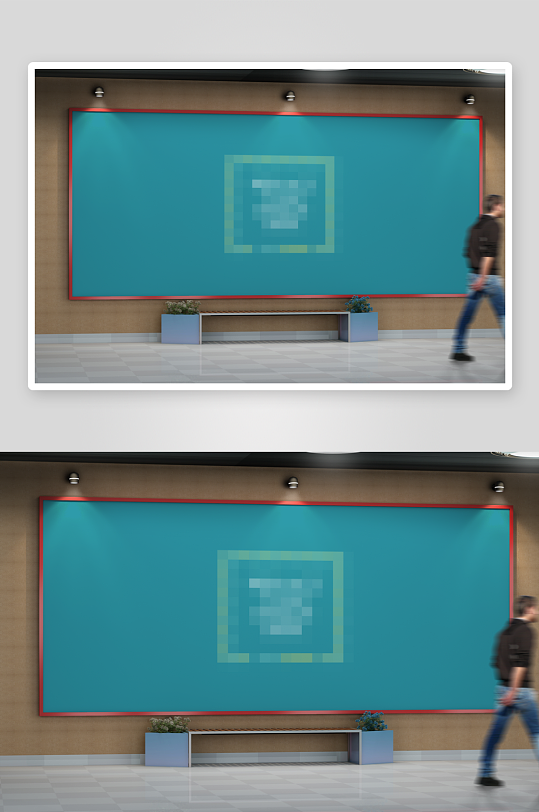 广告牌户外样机模板应用-众图网