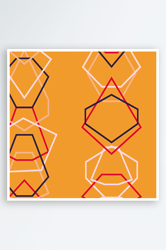 矢量简约几何图案背景-众图网