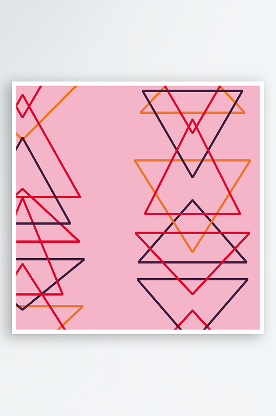 矢量简约几何图案背景-众图网