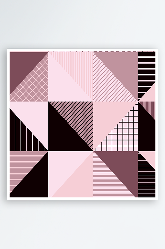 矢量简约几何图案背景模版素材-众图网