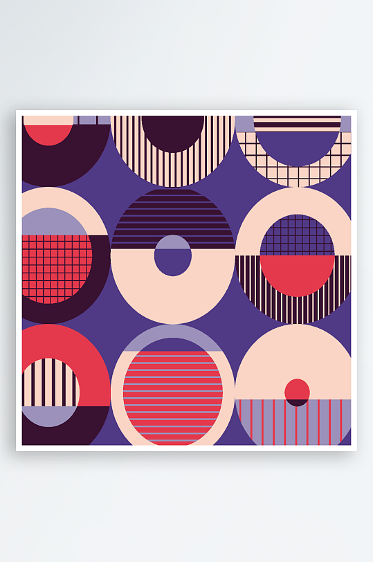 矢量简约几何图案背景-众图网