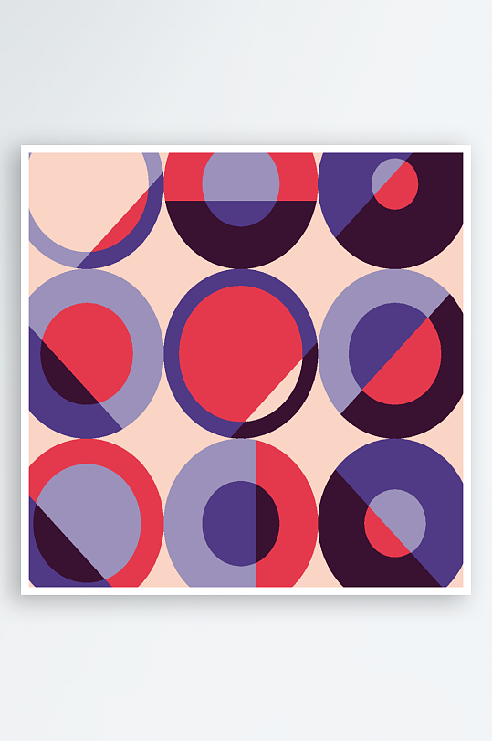 矢量简约几何图案背景-众图网