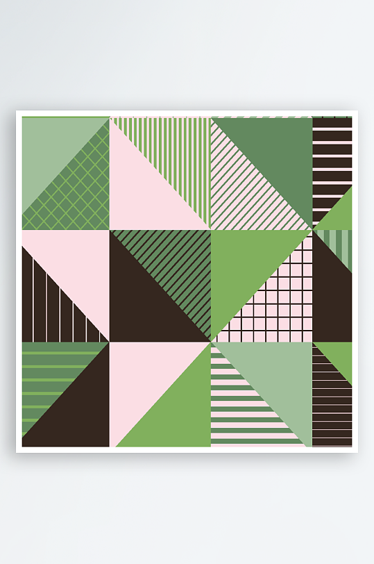 矢量简约几何图案背景-众图网