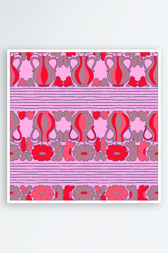 复古潮流图案矢量背景-众图网