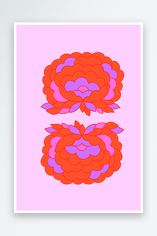 复古潮流图案矢量背景-众图网