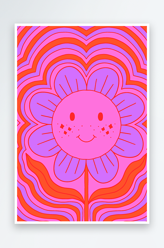 矢量复古潮流图案背景-众图网