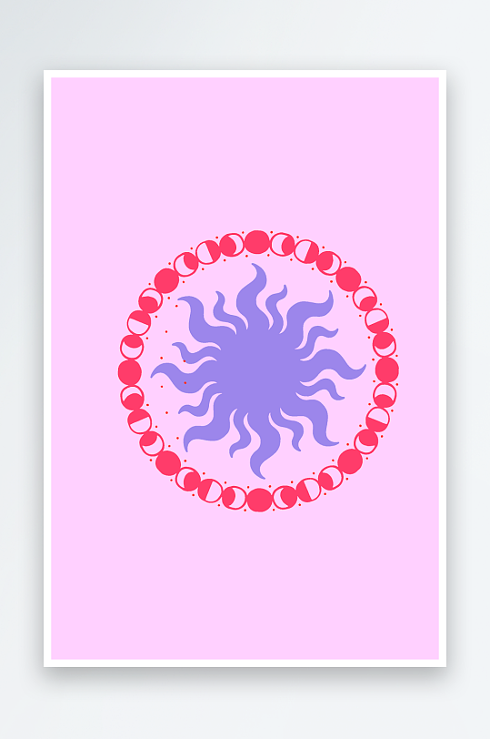 矢量复古潮流图案背景-众图网