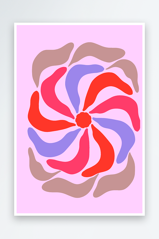 矢量复古潮流图案背景-众图网