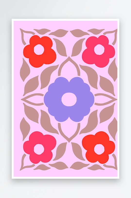 复古潮流图案背景素材-众图网