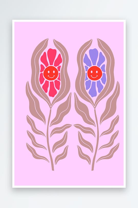 复古潮流图案背景素材-众图网