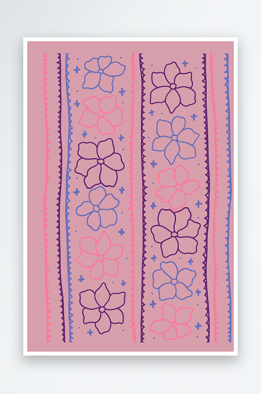 复古潮流图案背景素材-众图网