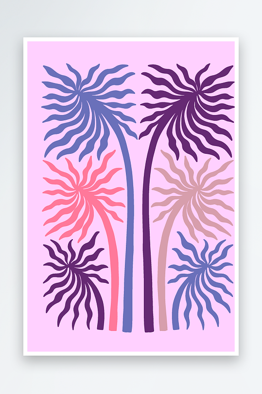 复古潮流图案矢量背景素材-众图网