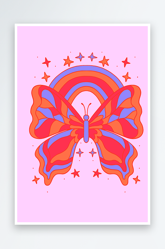 复古潮流图案矢量背景素材-众图网