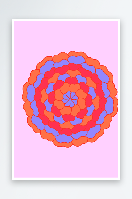 复古潮流图案矢量背景素材-众图网