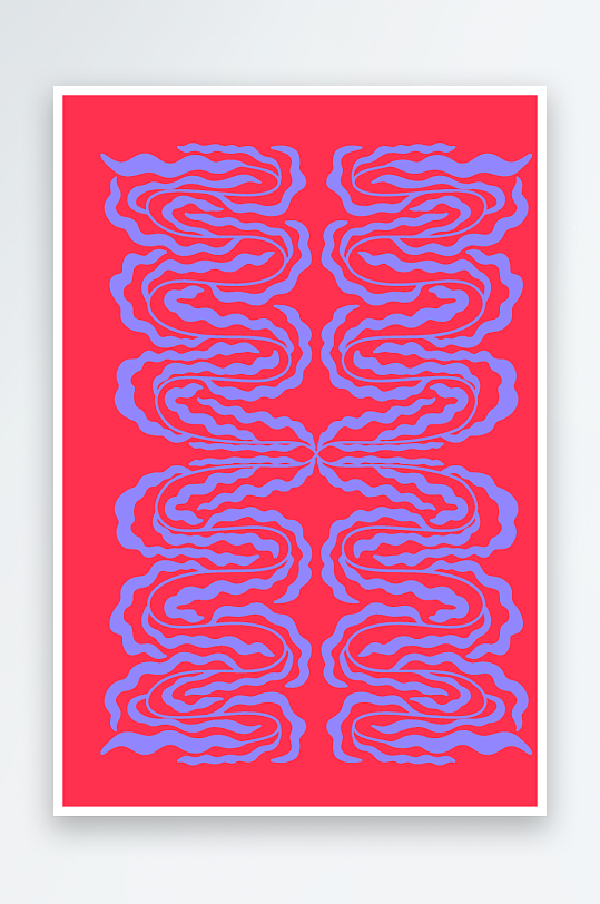 复古潮流图案矢量背景-众图网