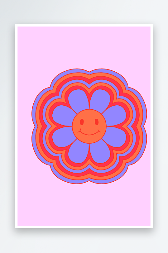 复古潮流图案矢量背景-众图网