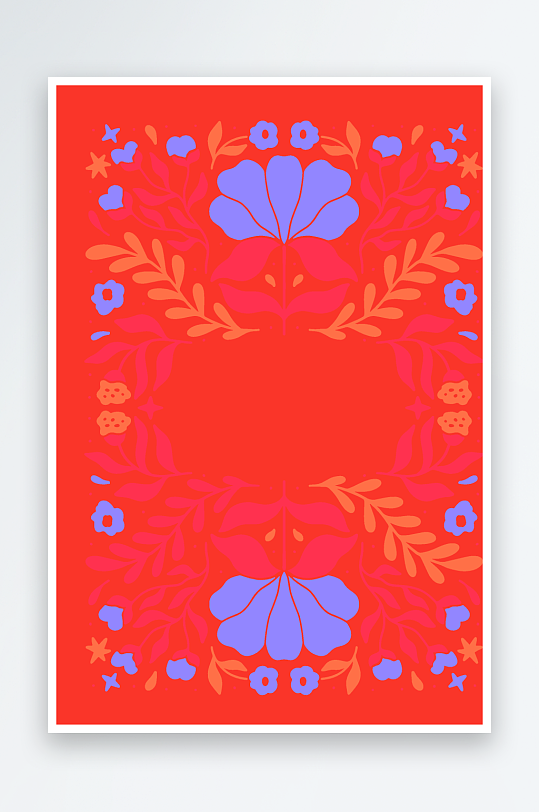 复古潮流图案矢量背景-众图网