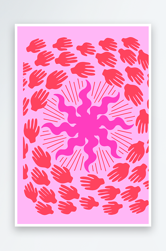 复古潮流图案矢量背景-众图网