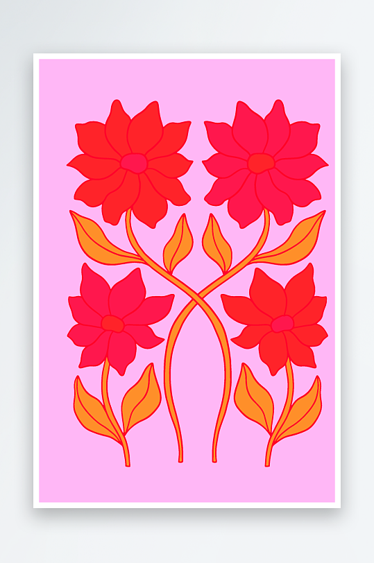 复古矢量潮流图案背景素材-众图网