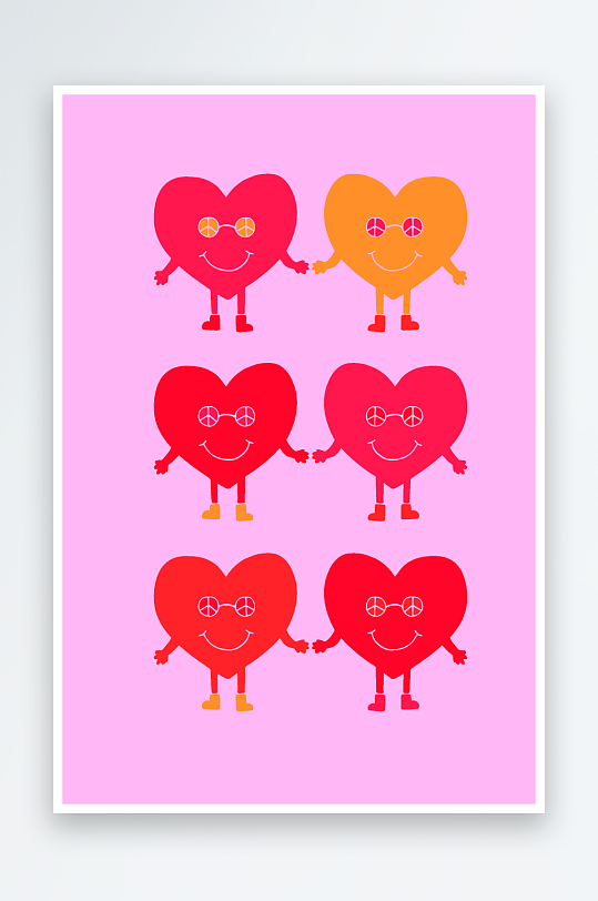 复古矢量潮流图案背景素材-众图网