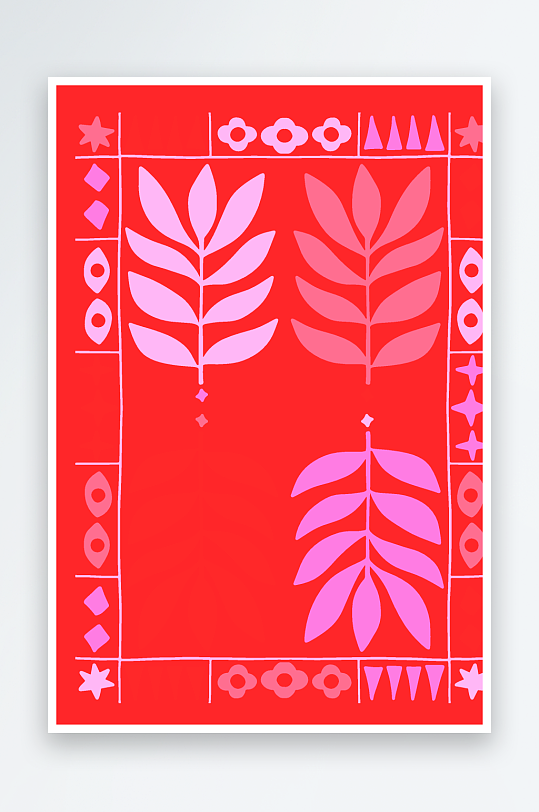 复古简约矢量潮流图案背景模版-众图网