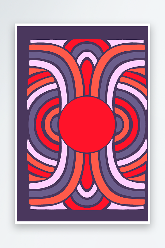 复古简约矢量潮流图案背景模版-众图网