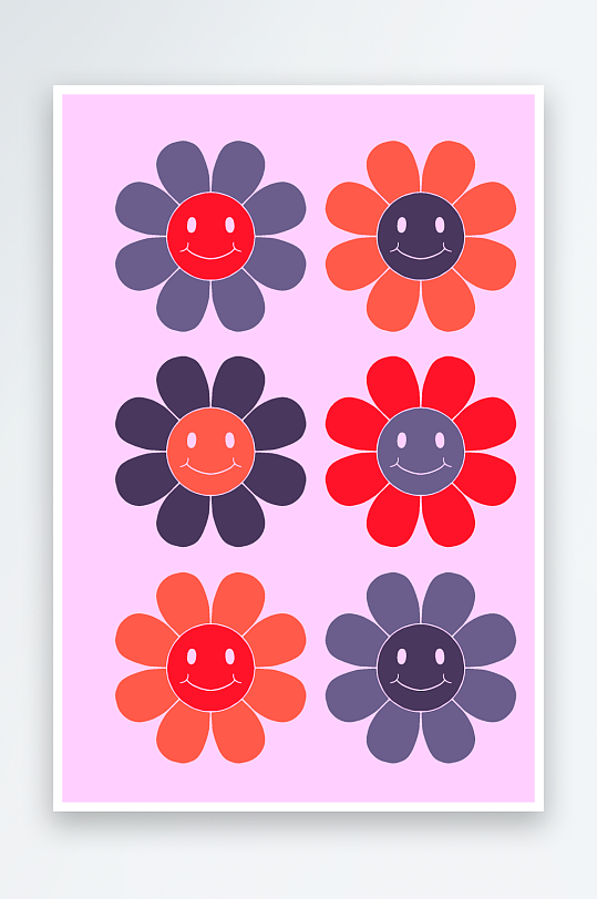 复古简约矢量潮流图案背景-众图网