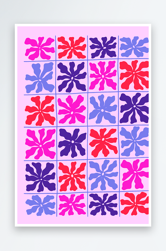 复古简约矢量潮流图案背景-众图网