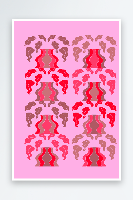 复古潮流图案矢量背景-众图网