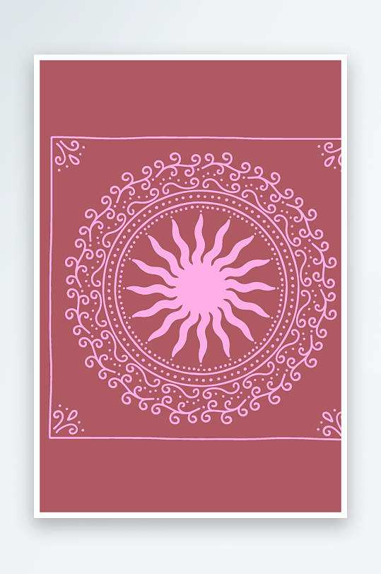 复古潮流图案矢量背景-众图网