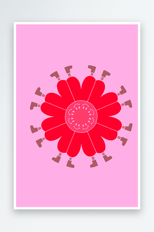 复古潮流图案矢量背景-众图网