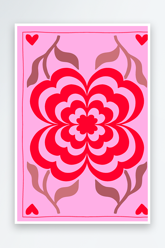 复古潮流图案矢量背景-众图网