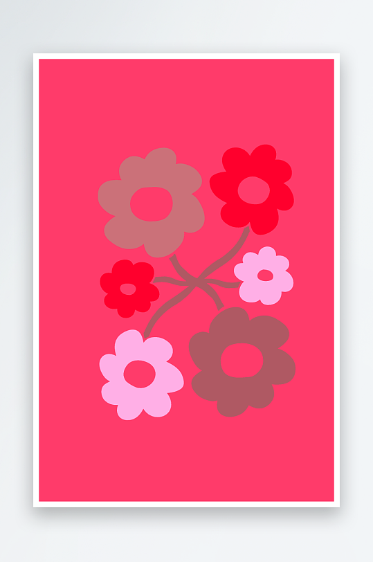 复古潮流图案矢量背景模版-众图网