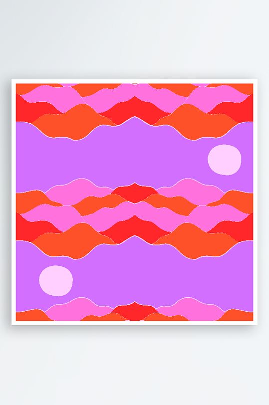 复古潮流图案矢量背景模版-众图网