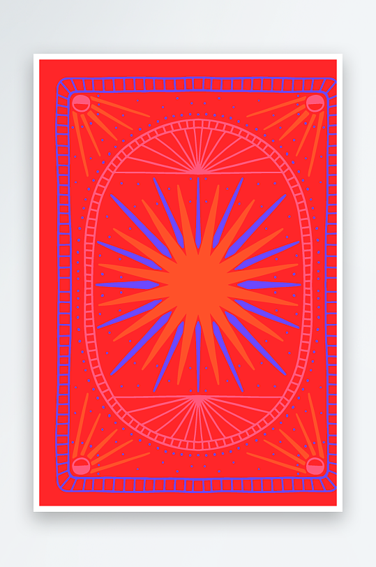 矢量复古潮流图案背景-众图网