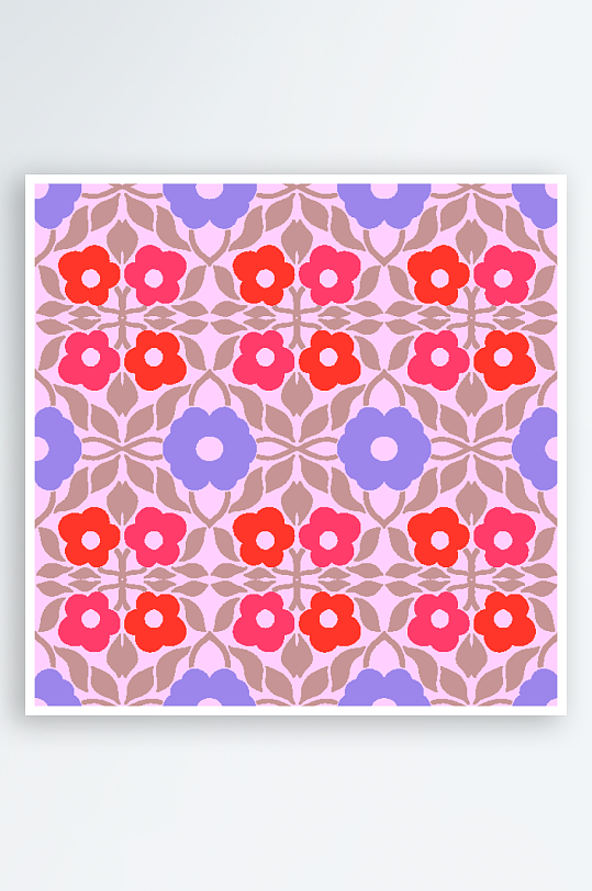 矢量复古潮流图案背景-众图网