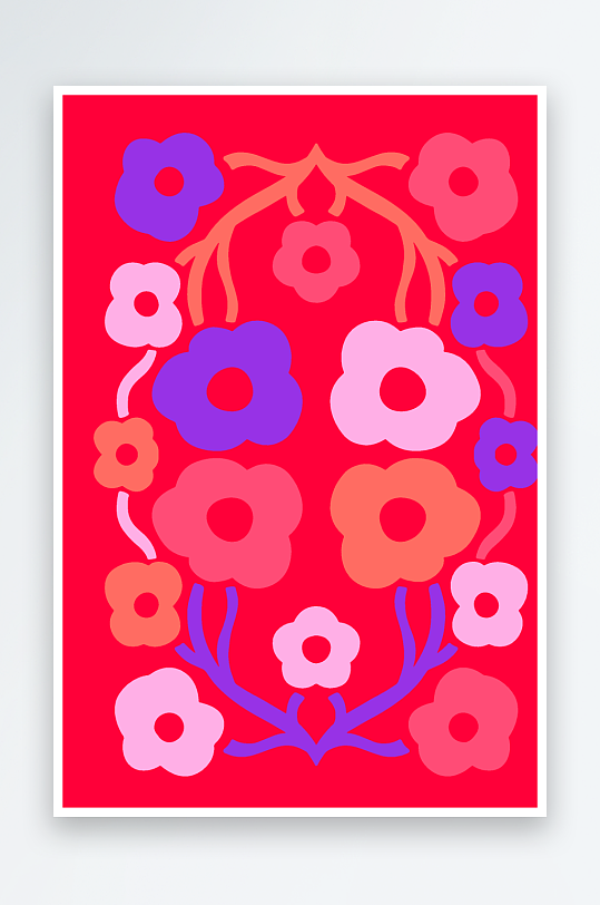 矢量复古潮流图案背景素材-众图网