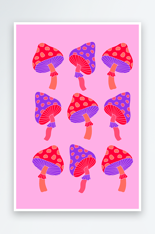 矢量复古潮流图案背景素材-众图网