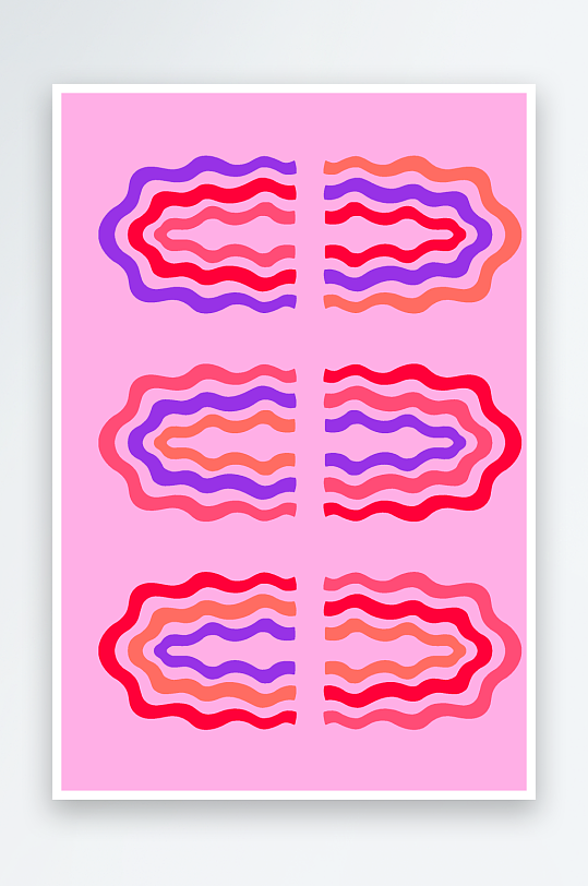 矢量复古潮流图案背景素材-众图网