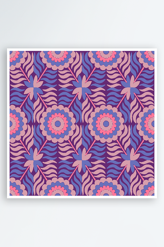 矢量复古潮流图案背景素材-众图网