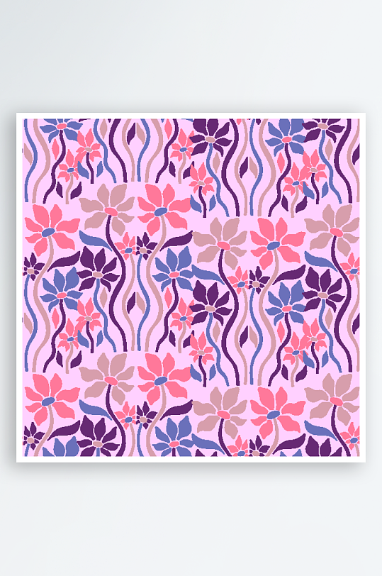 矢量潮流图案背景复古素材-众图网