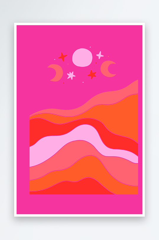 矢量复古潮流图案背景素材-众图网