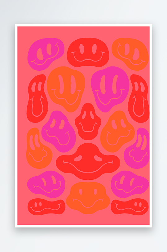 矢量复古潮流图案背景素材-众图网