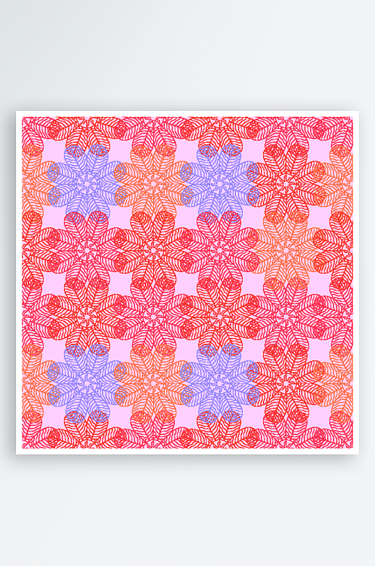 矢量复古潮流图案背景素材-众图网