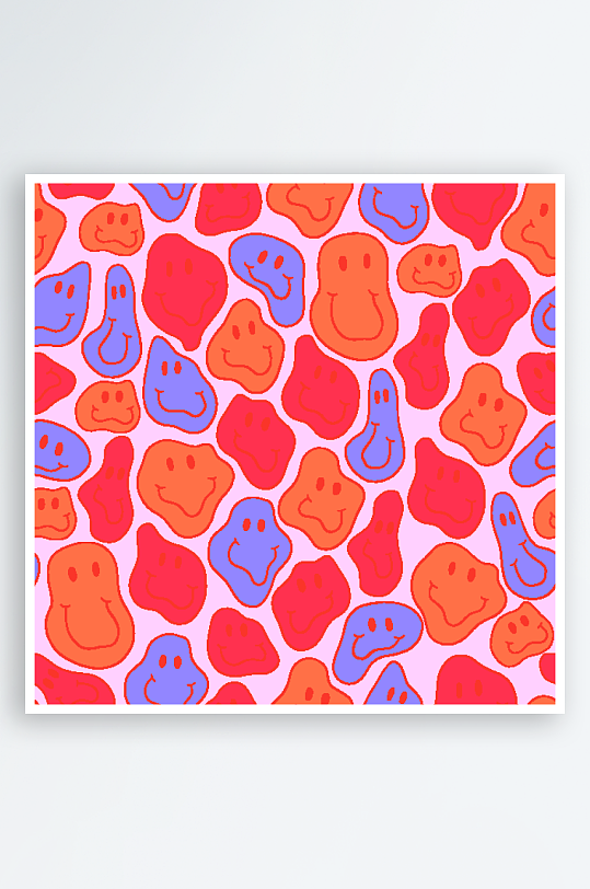 矢量复古潮流图案背景素材-众图网