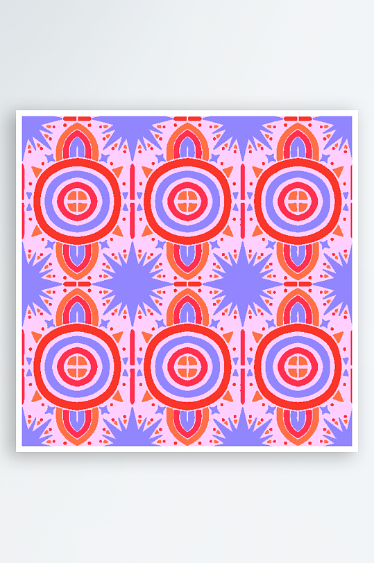 矢量复古潮流图案背景素材-众图网