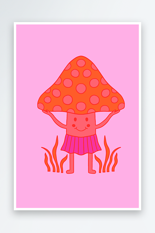 矢量复古潮流图案背景素材-众图网