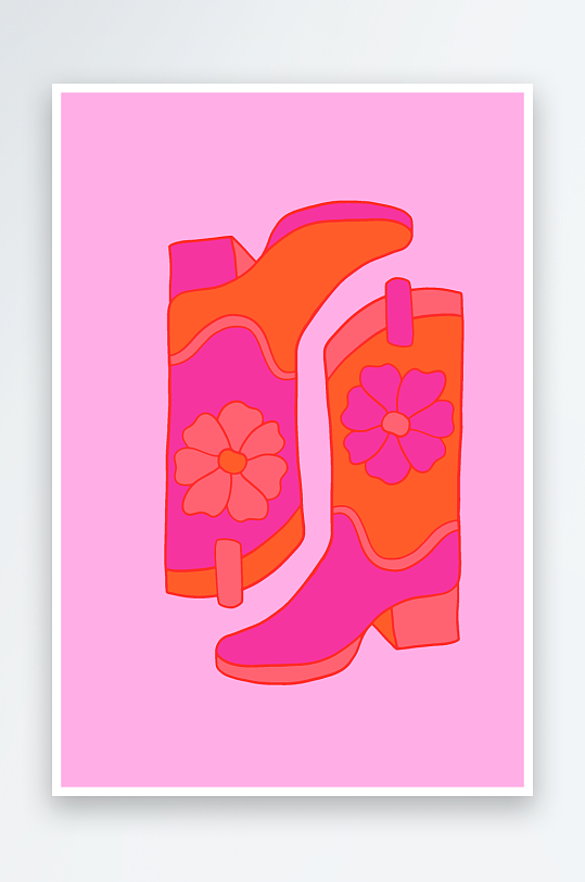 矢量复古潮流图案背景模版-众图网